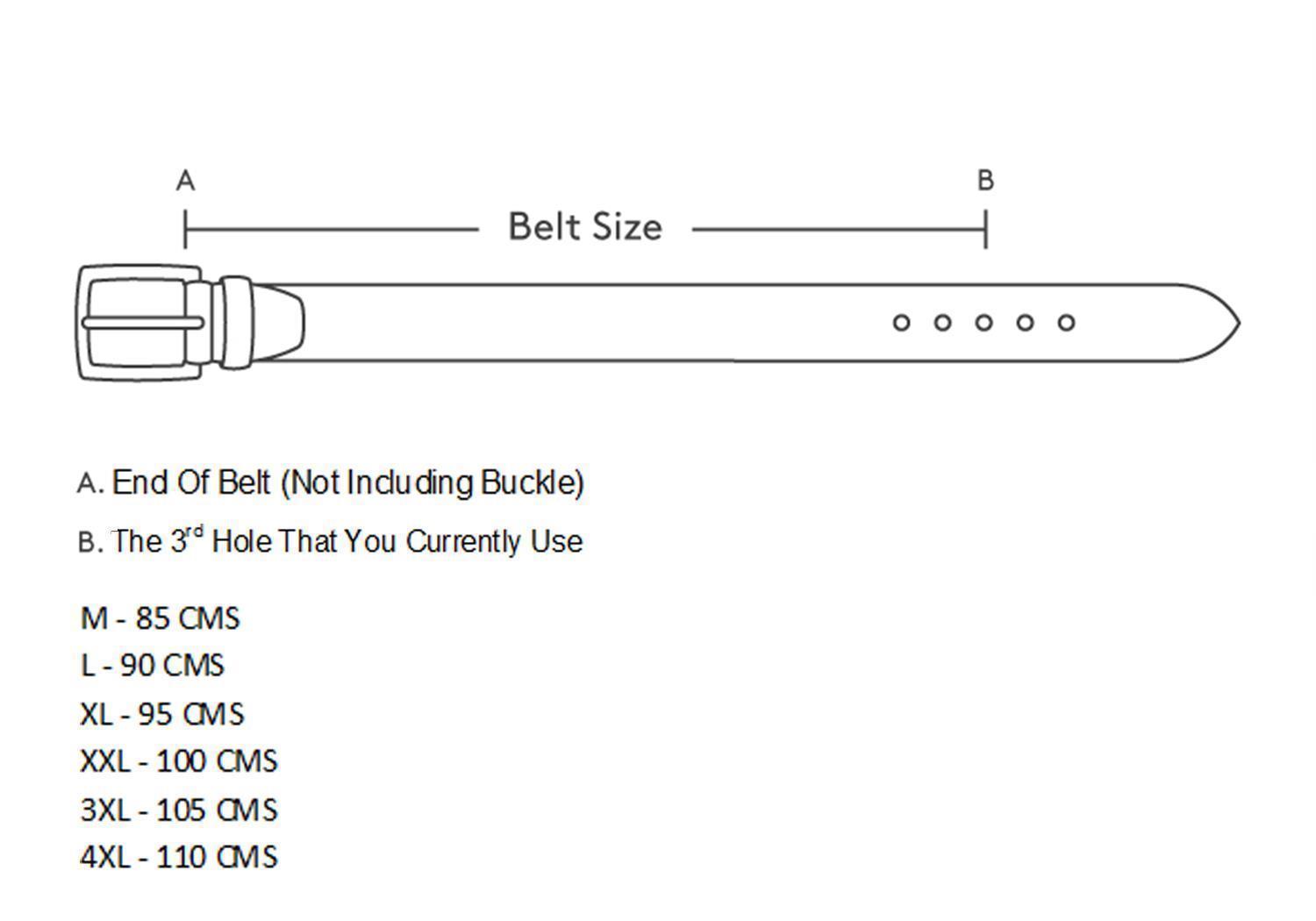 Carlisle Belt Size Chart
