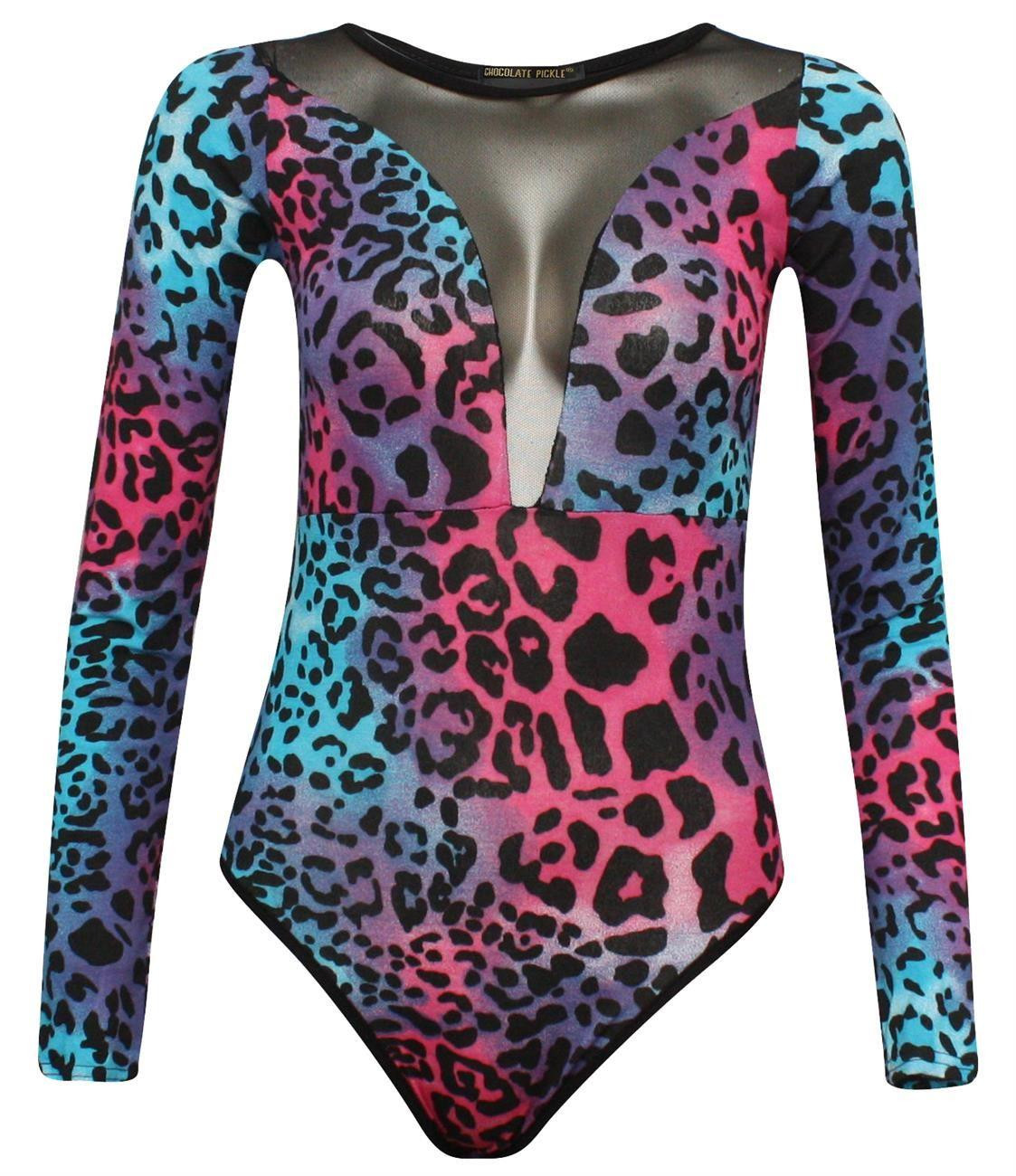 Pink Panther Mesh Long Sleeve Bodysuit