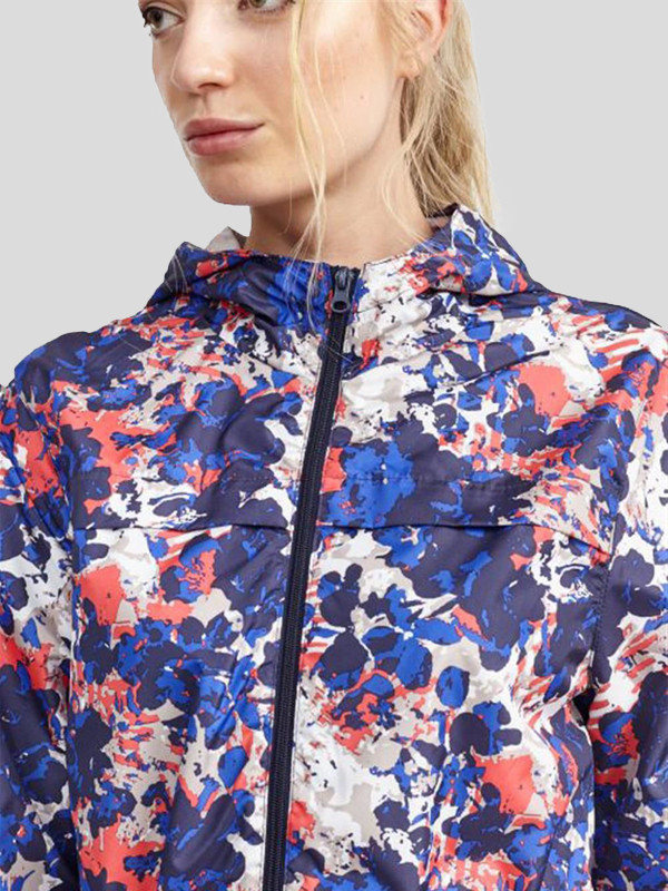 Womens Plus Size Printed Shower Proof Hooded Fishtail Parka Mac Raincoats Jacket