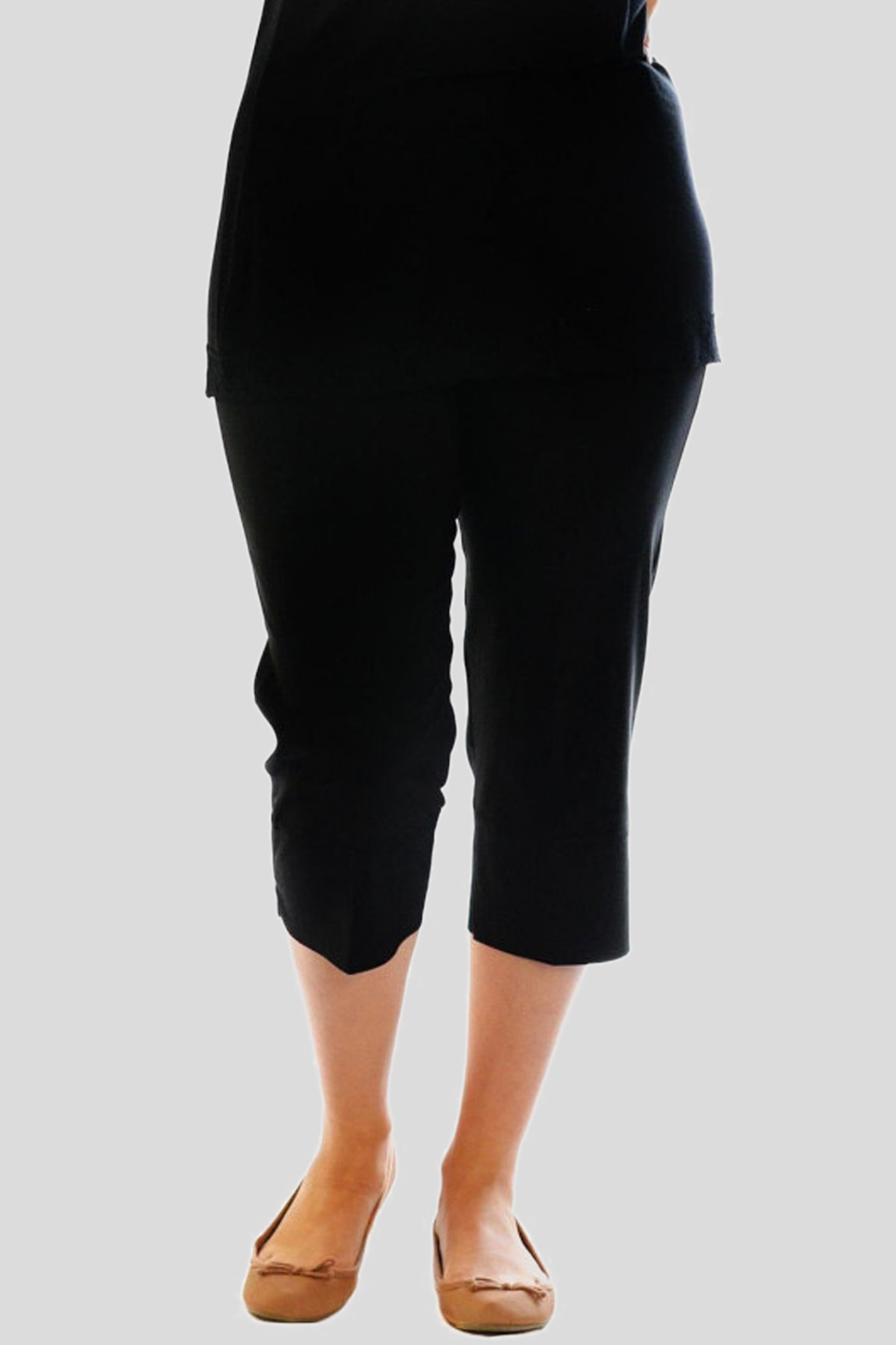 Janelle Plus Size 3/4 Length Capri Trousers Pants Shorts 16-24