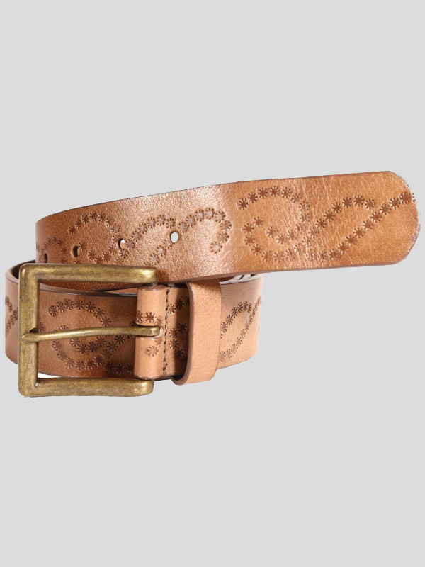 Albert Mens Brown Embossed Genuine leather Belts S-3XL