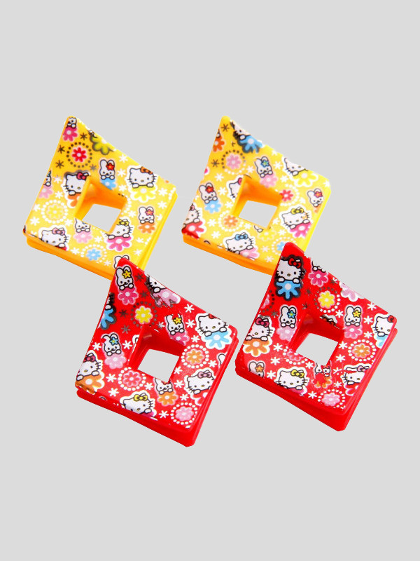 Alice Cat Flower Print Hair Claw Clips Barrettes