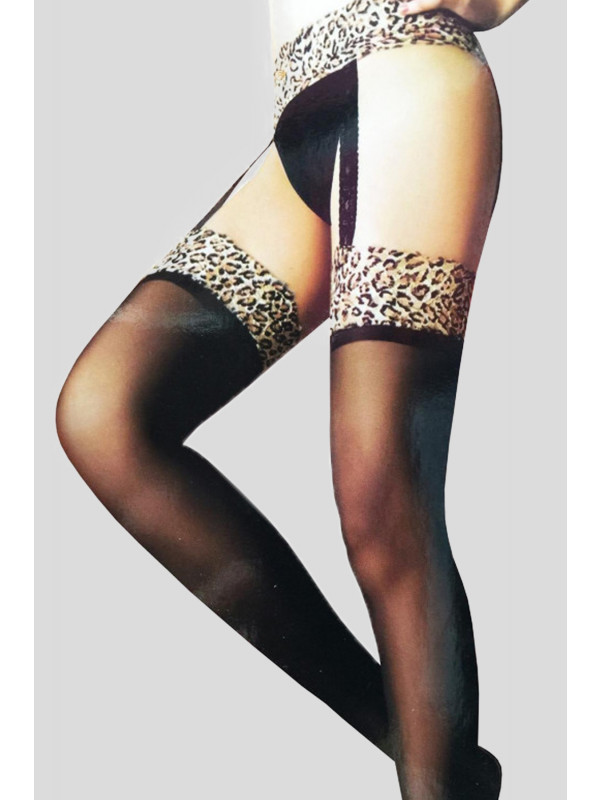 Clara Leopard Mesh Stockings