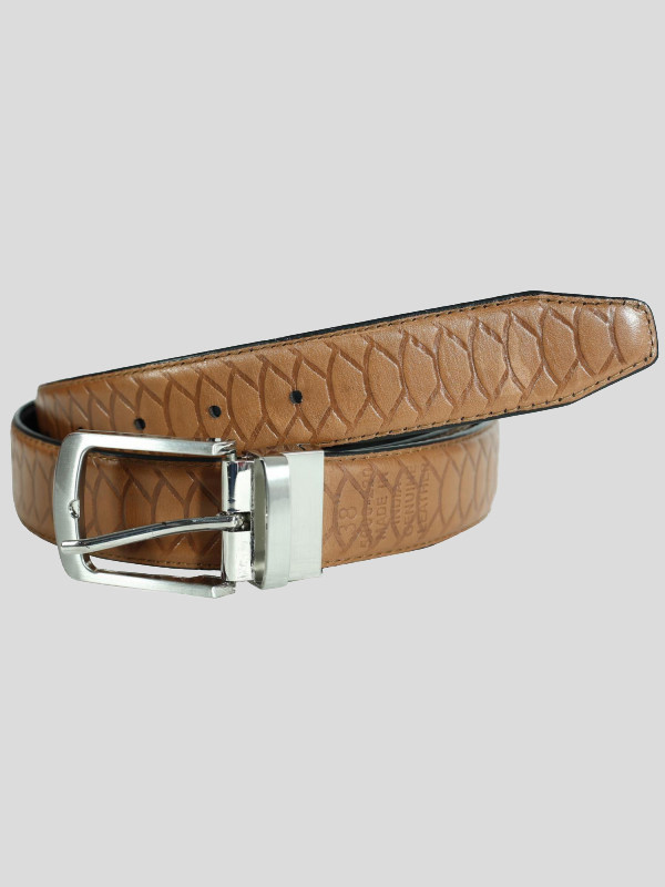 Damon Mens Reversible Buckle Genuine leather Belts S-3XL