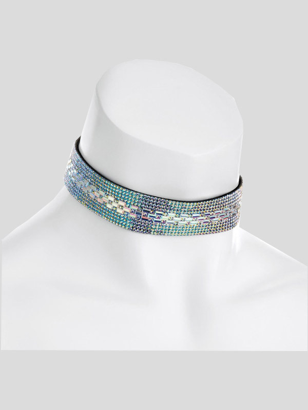 Evie AB Crystal Color Heat Seal Choker Necklace