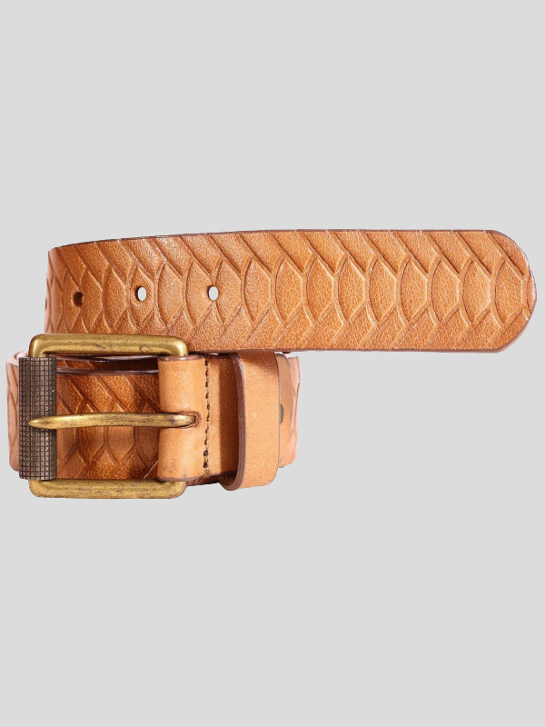 Harry Mens Tan Pin Buckle Genuine Leather Belts S-3XL