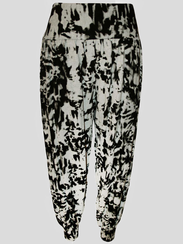 Jenna Plus Size Tye Dye Printed Harem Trouser 16-26