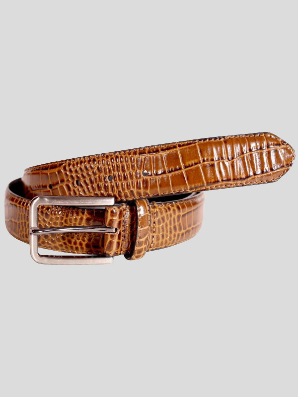 Joe Mens Animal Print Buckle Genuine Leather Belts S-3XL