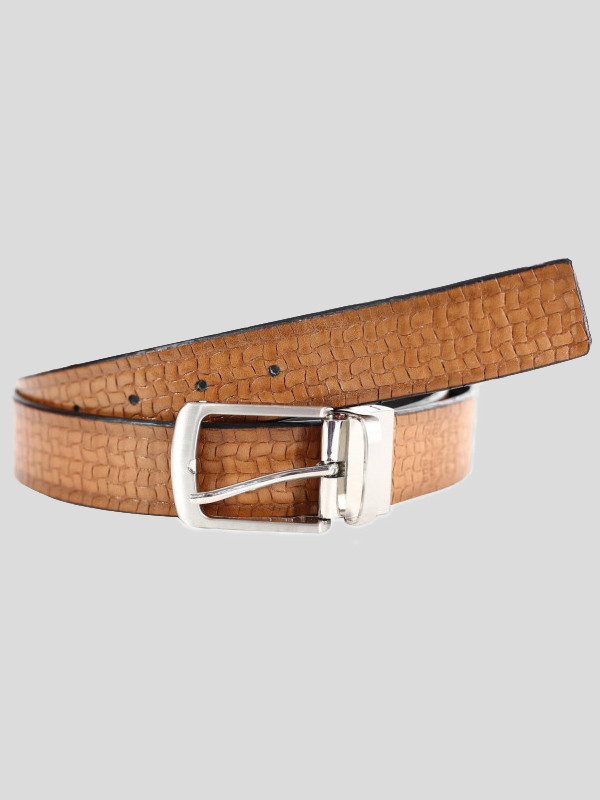 Lee Mens Textured Buckle Genuine leather Belts S-3XL