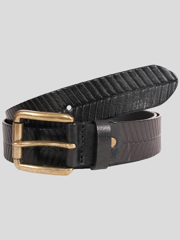 Mark Mens Leaf Pattern Genuine Leather Belts S-3XL