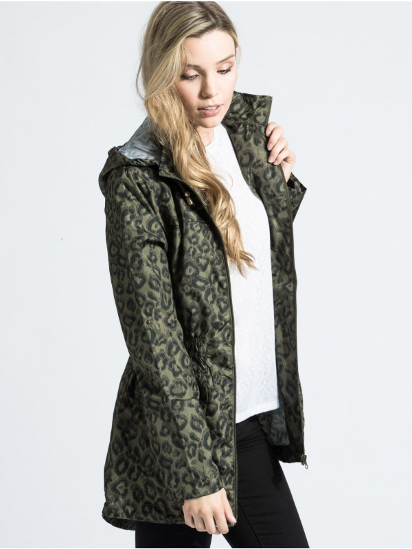 Megan Plus Size Leopard Print Raincoats 18-24