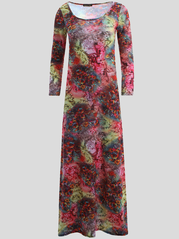 Megan Tie Dye Rose Floral Dress 8-14