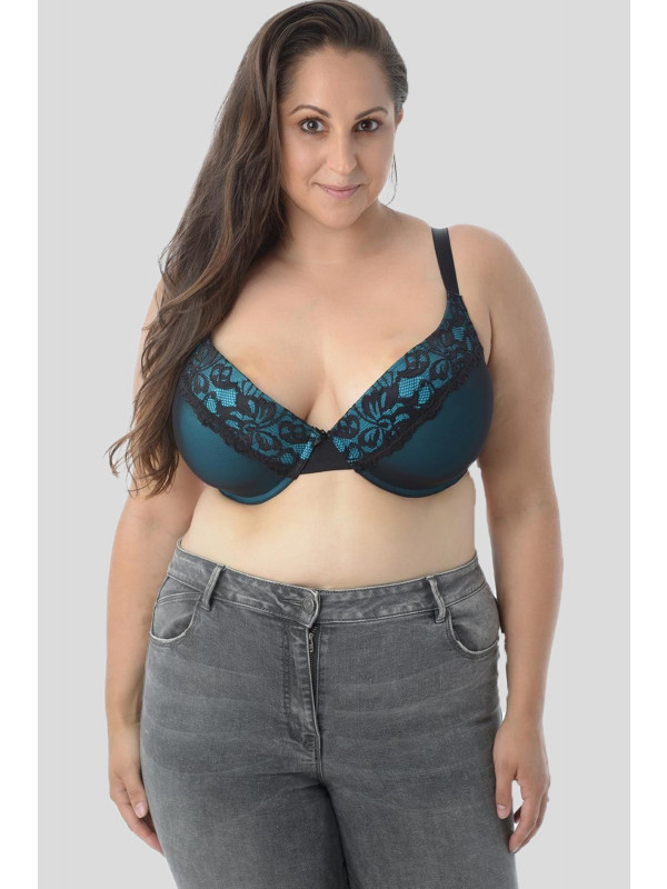 Blakely Teal Border Lace Bras 38D-42DD - Bra/Crop Tops - Clothing
