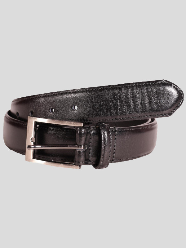 Thomas Mens Plain Formal Black Classic Genuine Leather Belts S-3XL