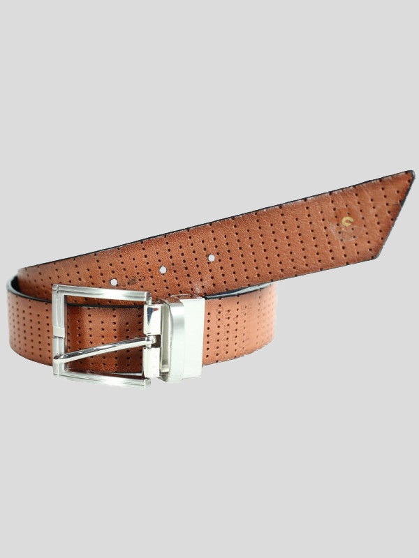 William Mens Tapered Buckle Genuine leather Belts S-3XL