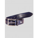 Alfred Mens Blue Honey Print Genuine leather Belts S-3XL