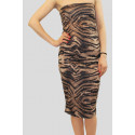 Alice Plus Size Tiger Print Bodycon Dress 16-22
