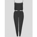 Alissa Strap Belted Jumpsuit Camisole Playsuit 8-14