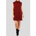 Jenny Plus Size Roll Neck Tabard Rib Knitwear Dress 18-24