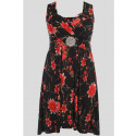 MACEY Plus Size Floral Buckle Knee Length Dress 16-26