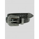 Chloe Womens Grey Cut Croco Buckle Genuine Leather Belts M-4XL