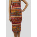 Daisy Plus Size Aztec Print Bodycon Dress 16-22
