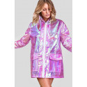 Myla Plus Size Fluorescent Neon Kagool Mac Raincoat Jacket 16-24