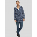 Marie Navy Lines Printed Raincoats S-L