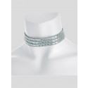 Esme Rhodium Color Heat Seal Crystal Choker Necklace