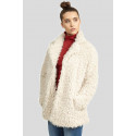 Laina Plus Size Faux Fur Popper Fastening Jacket Coat 16-24