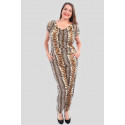 Freya Plus Size Leopard Print Jumpsuits 16-28
