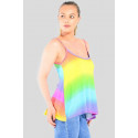 Hannah Plus Size  Vibrant Rainbow Color Print Top 16-22