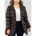 Isabel Plus Size Camo Print Padded Fur Jacket 18-24