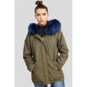 Rayna Blue Colour Faux Fur Hooded Jackets Coats 8-16