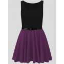 Enola Plus Size 2-in-1 Sleeveless Flare Mini Dress Top 16-26