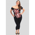 Lola Plus Size Red Rose Floral T Shirts 16-22
