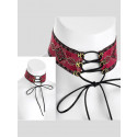 Millie Gold Color Red Tone Choker Necklace