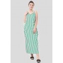 AISHAH Striped Italian Drape Lagenlook Long Maxi Dress 8-14