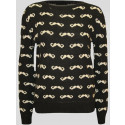Shayla Moustache Print Knitted Jumper 8-14
