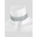Tamsin Silver Color Heat Seal Crystal Choker Necklace