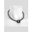 Tilly Black Color Diamond Thread Design Rope Necklace