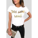 Nur Gold Yves Saint Love Print Tops 8-14