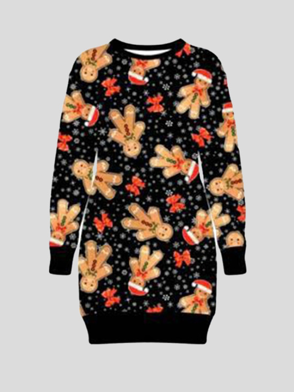 Poppie Plus Size Ginger Hat Printed Xmas Jumper 16-22