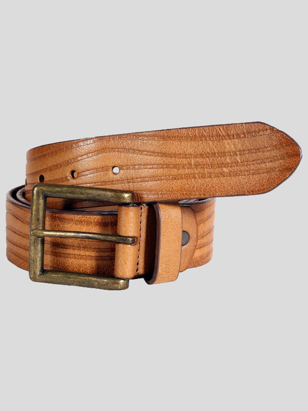 Andrew Mens Tan Textured Genuine Leather Belts S-3XL