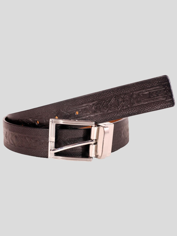 Baldwin Mens Textured Buckle Genuine leather Belts S-3XL