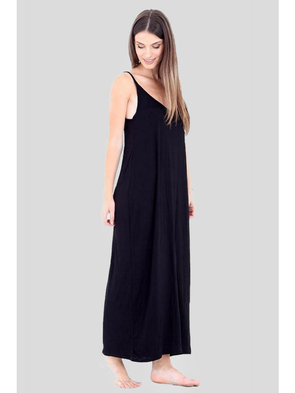 Hannah Plus Size Camisole Strappy Lagenlook Drape Maxi Dress 16-26