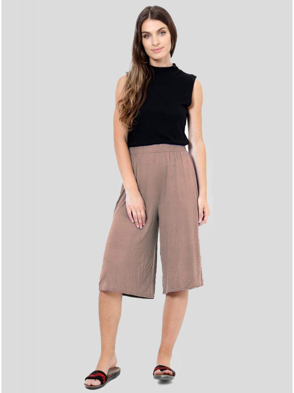 NALA Plain Elasticated Waist Stretch Mini Culottes Shorts 8-14