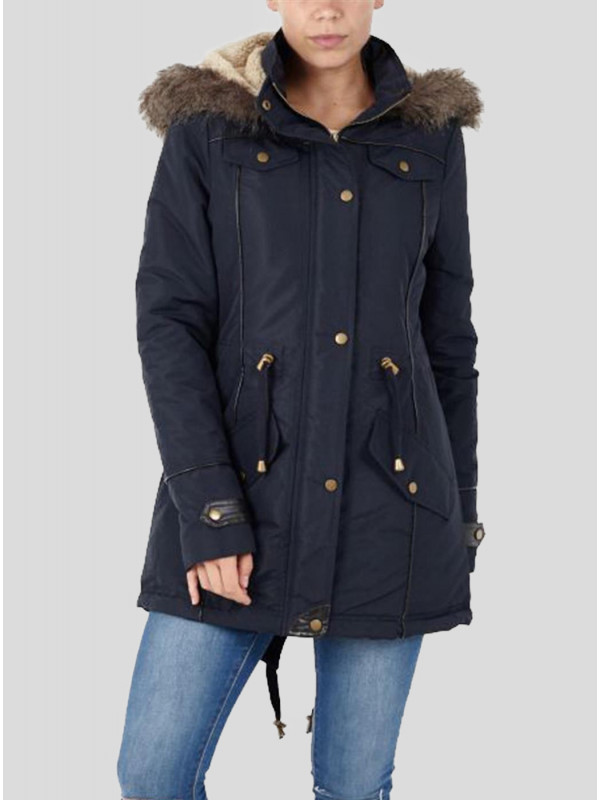 Madeleine Polyester Taslan Faux Jacket Coat 8-16