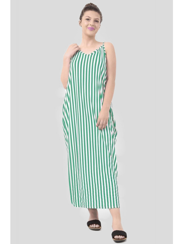 Remy Plus Size Striped Italian Drape Lagenlook Long Maxi Dress 16-26
