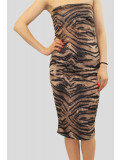ELISSA Tiger Print Bodycon Dress 8-14